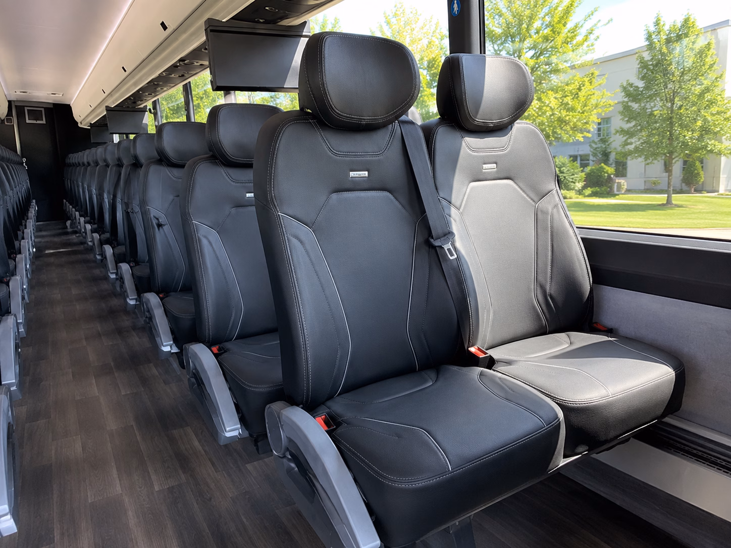 queens charter bus interior