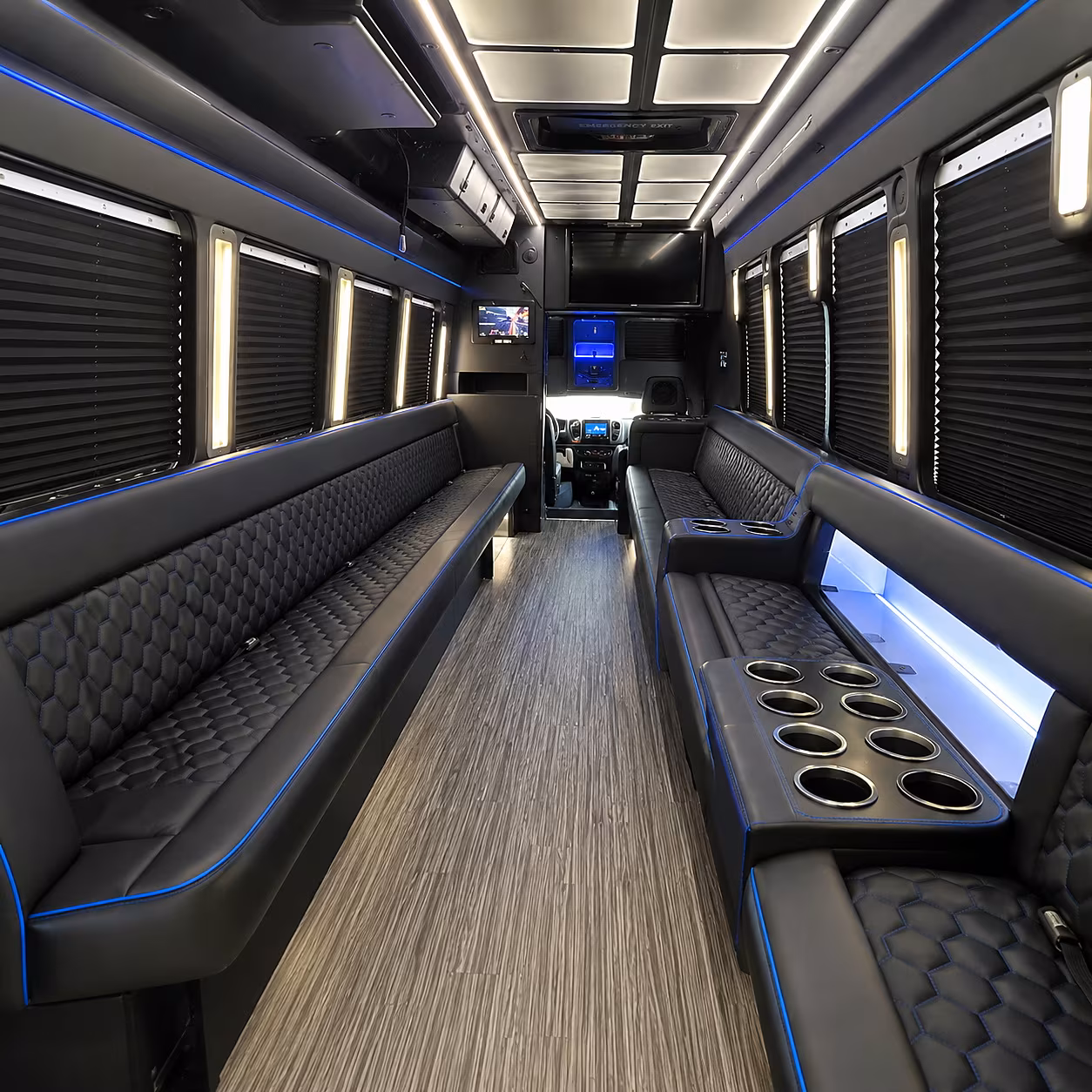 queens party bus rentals inside